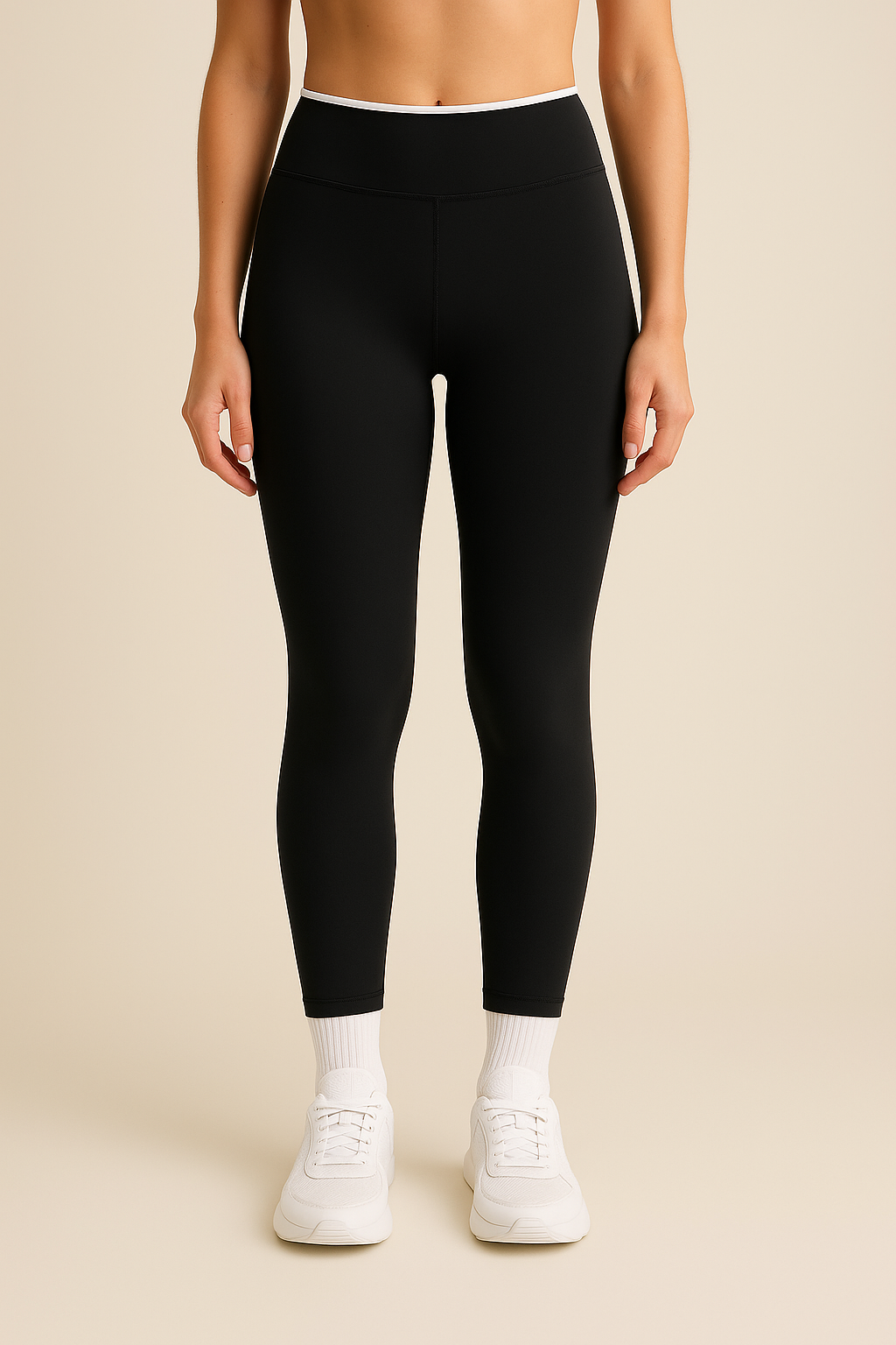 LIFT STEAMLESS LEGGINGS in black (front view)