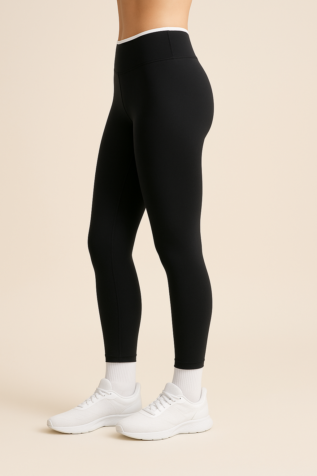 LIFT STEAMLESS LEGGINGS in black (side view)