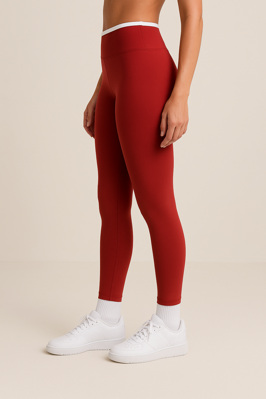 LIFT STEAMLESS LEGGINGS in red (side view)